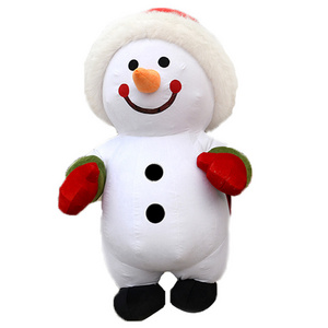 SAYGO Inflatable Snowman Mascot Costume Adult Fancy Dress Christmas Party Funny Mascot Costume Unisex Animal Pink Bear Costumes