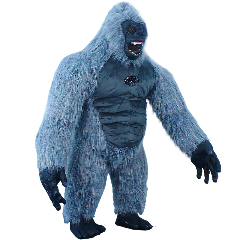 Newest Inflatable moving kingkong gorilla suit mascot costumes for Halloween Party Silica gel