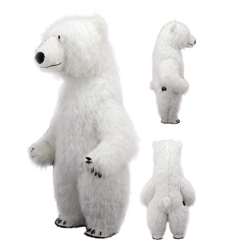 Source Factory 2M/2.6M/3M CE Inflatable Polar Bear Mascot Costume For Party