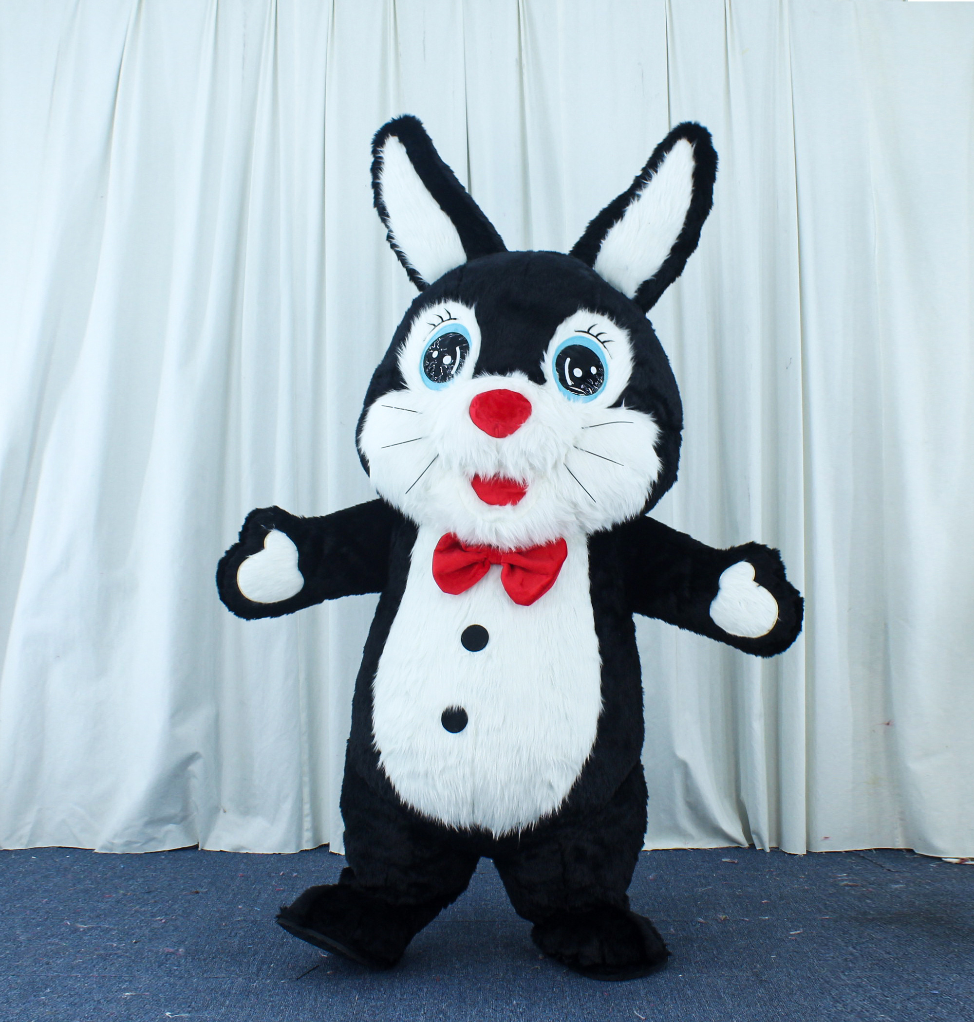 2023 New Inflatable Plush Black Rabbit Mascot Costume for Adult Easter Bunny Unisex Pet Costumes Unicorn Mascot Costumes China