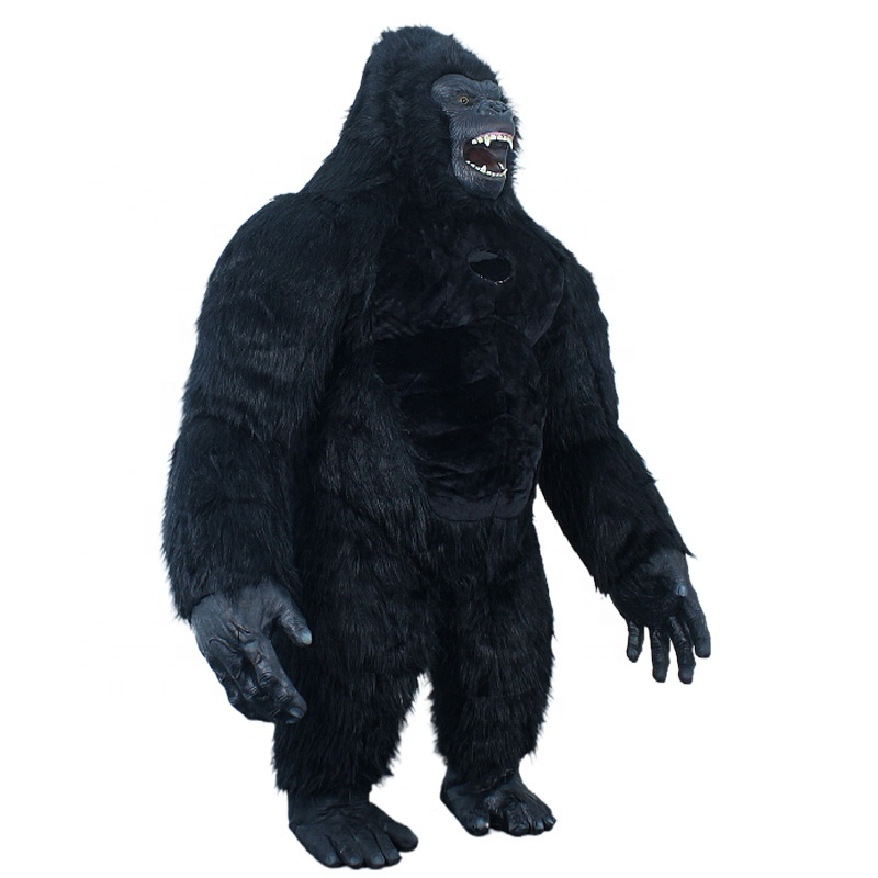 Newest Inflatable moving kingkong gorilla suit mascot costumes for Halloween Party Silica gel