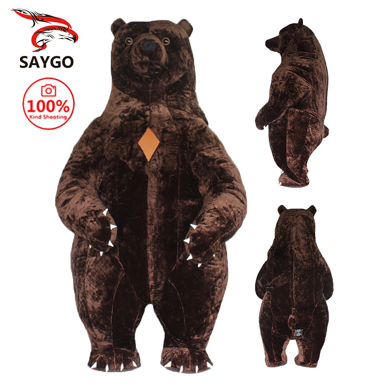 Saygo Hot selling CE 2M/2.6M Inflatable Masha Bear Cartoon Character Mascot Costume Cosplay Suit For Adult