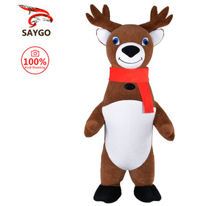 Inflatable Christmas Elk Adult Cosplay Costume Mascot Party Clothes