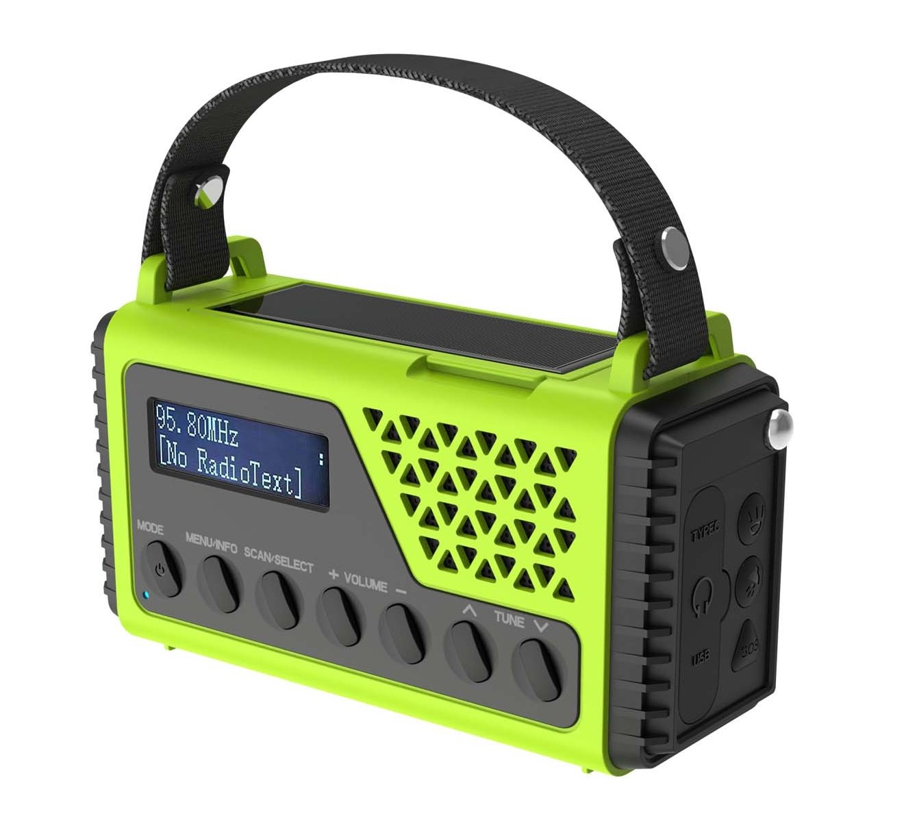 camping hand crank Radio DAB+/FM, Portable Emergency Radio solar with 8000 mAh Rechargeable Power Bank , Dynamo,LED Torch ,SOS,