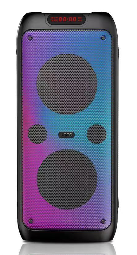 partybox  60 100 200W speaker with flame lights exclusive model dual 8 inches 5000mah battery powered party speaker