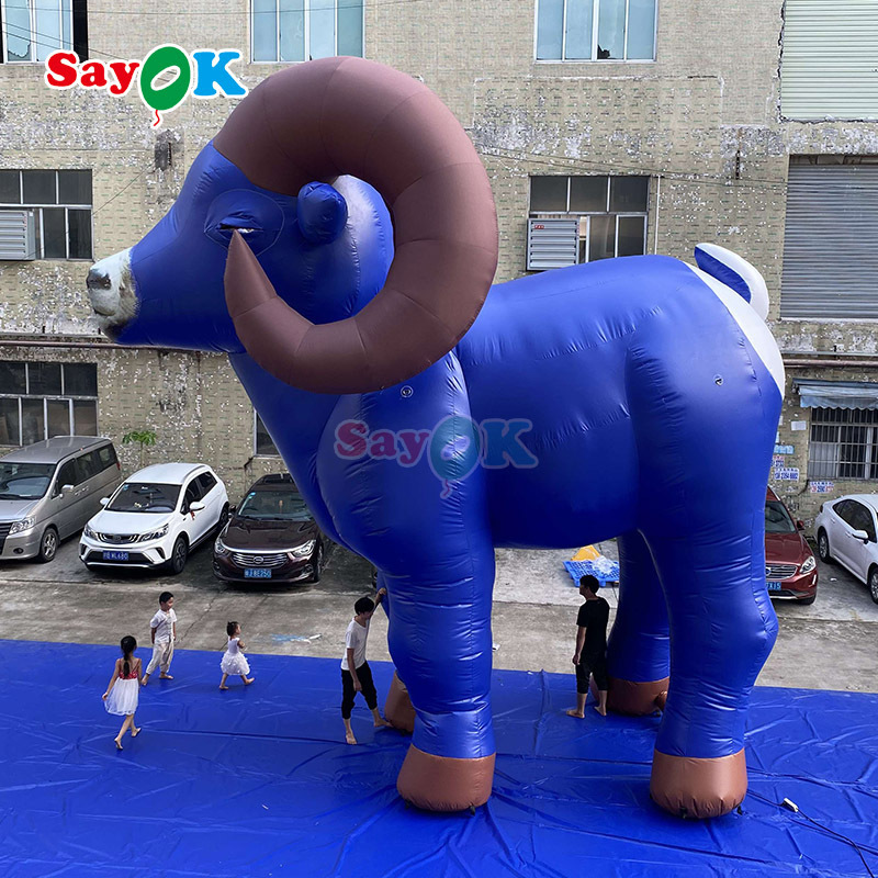 Tall inflatable goat mascot cartoon plastic goat inflatable animals balloon for zoo party