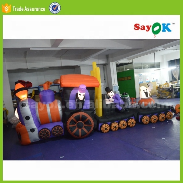 2021 blow up front yard decor halloween inflatable train for sale