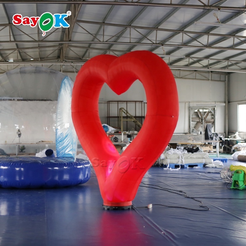 Inflatable Heart For Valentine's Day 2.5m Red Wedding Decorative Inflatable Giant Heart