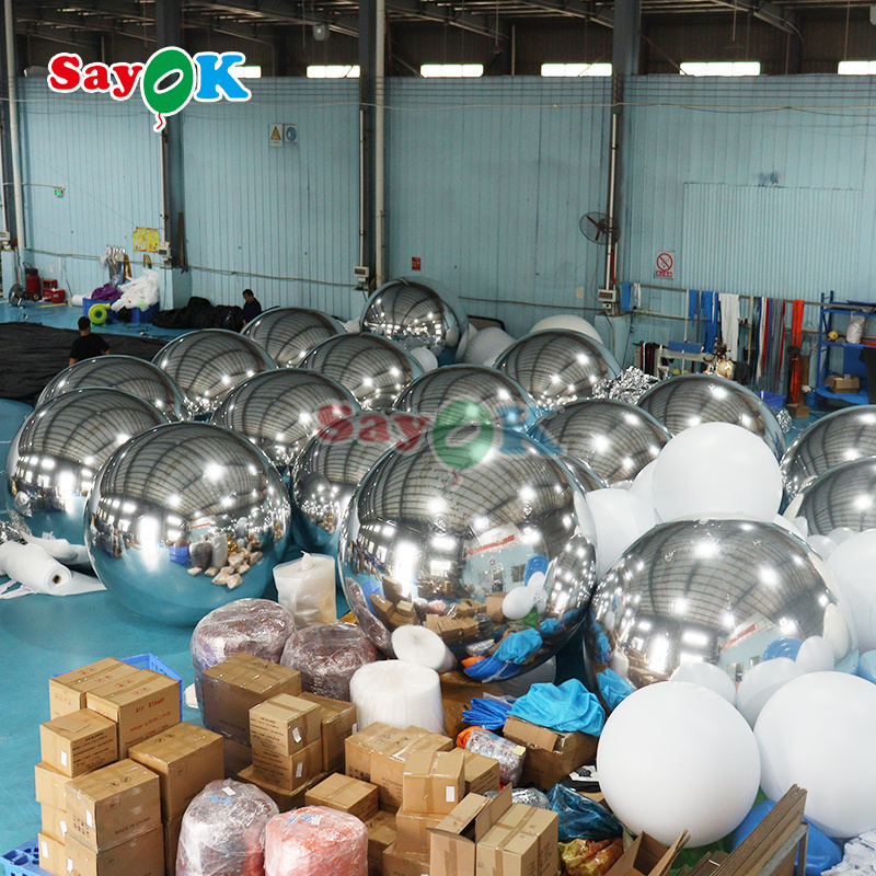 Wholesale Inflatable Mirror Balloon giant pvc inflatable mirror ball For Event Decoration big shiny inflatable balls