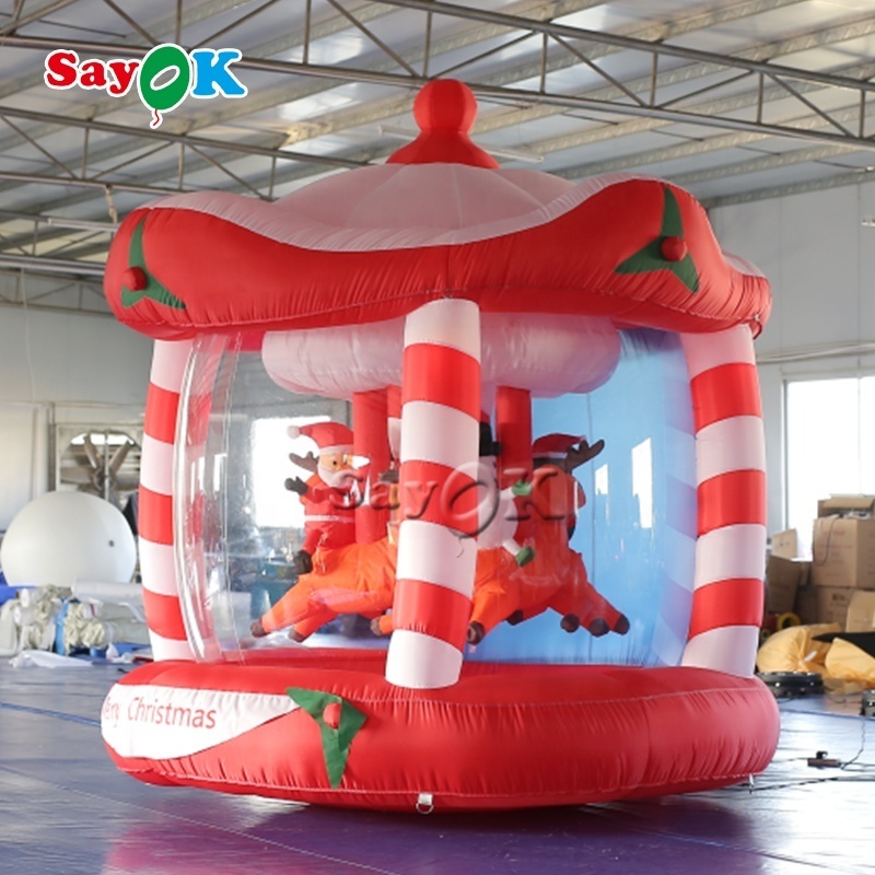 Advertising Inflatable Christmas Carousel For Decoration