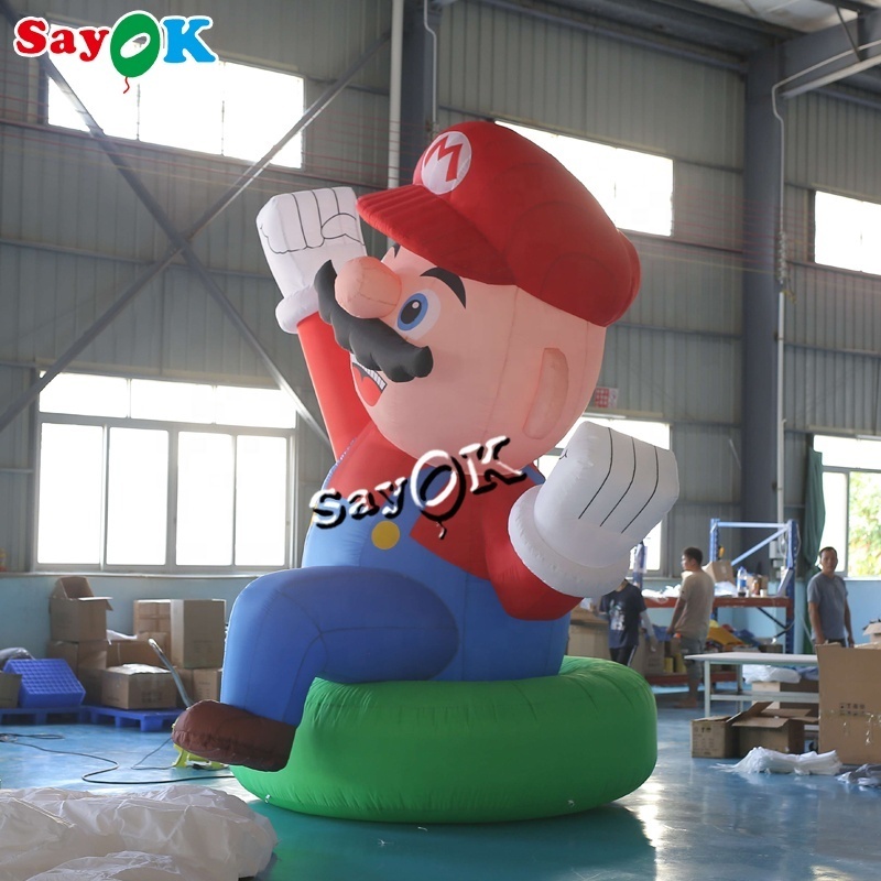 customized 4m/13ft big advertising christmas inflatable super mario