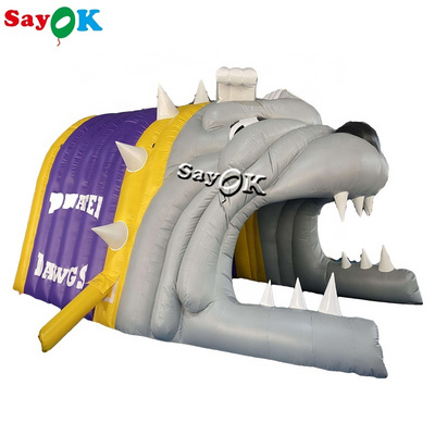 Custom Giant Football Team Mascot Bulldog Tunnel Tent Inflatable Bull Dog Entrance Tent Inflatable Bulldog Tunnel