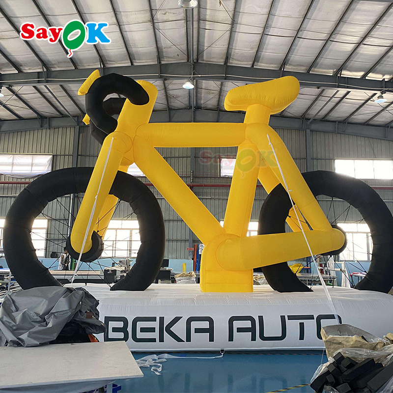 Manufacturer inflatable bike model for outdoor advertising giant inflatable bicycle for sale