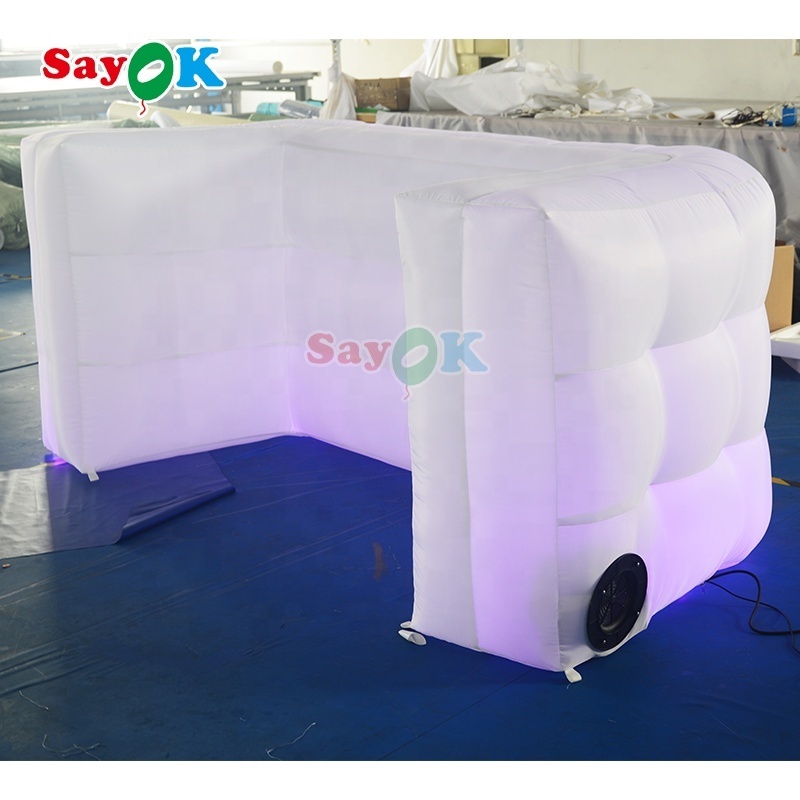 Portable inflatable service desk drink bar counter led inflatable lighting bar for nightclub or party