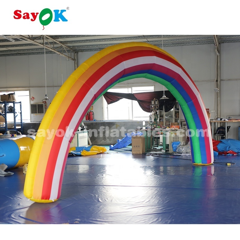 Outdoor Wedding Event Inflatable Arch Inflatable Rainbow Entrance Arch