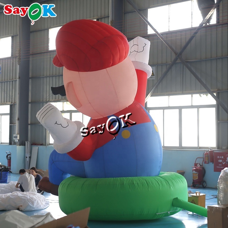 customized 4m/13ft big advertising christmas inflatable super mario