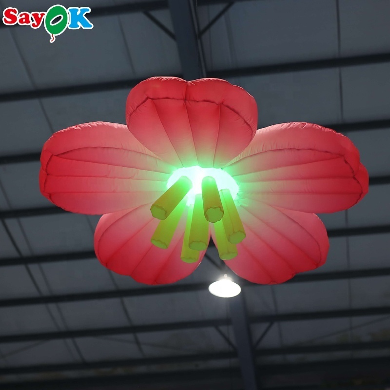 Hanging inflatable flower decorative supplies for party events yard garden inflatable flower ornaments