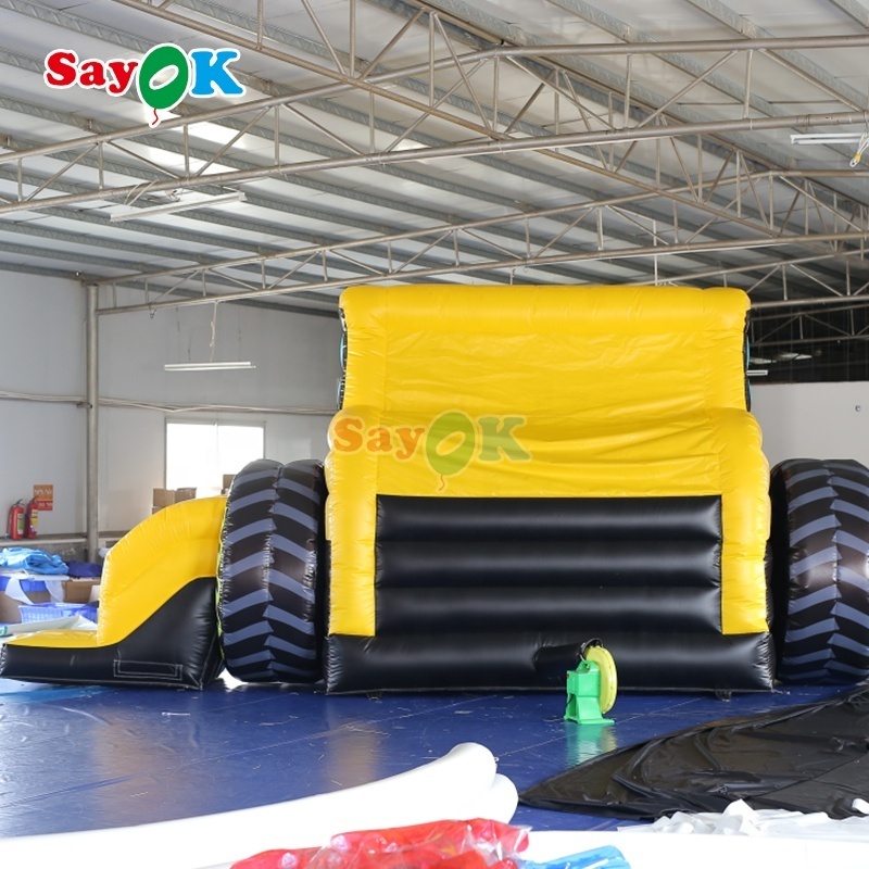 New design inflatable tractor bounce construction truck outdoor inflable bouncing castle factory price