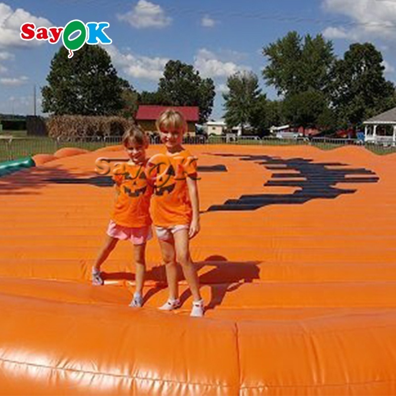 Halloween Inflatable Pumpkin Bounce Jump Pad For Kids And Adults Bungee Jumping Inflatable Trampoline