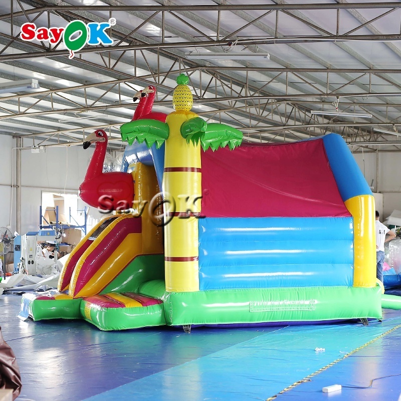 Flamingo Small Jumpy Castle Play Castle Used Bouncy Castle Indoor Inflatable Bounce Slides