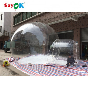 Single Tunnel Inflatable Bubble Tent Family Camping Clear Inflatable Dome Bubble Lawn Tent Picnic Bubble Tent