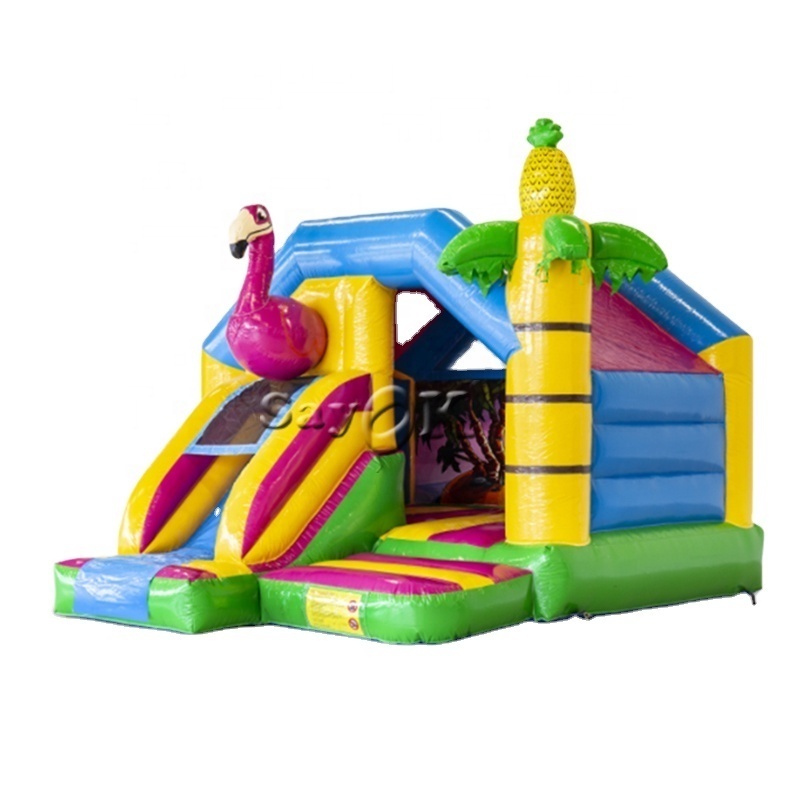 Flamingo Small Jumpy Castle Play Castle Used Bouncy Castle Indoor Inflatable Bounce Slides