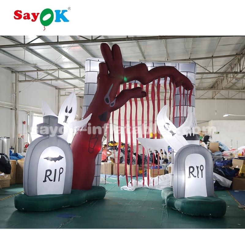 Halloween Yard Decoration Inflatable Halloween Skull Arch For Sale Custom Inflatable Haunted House Arch