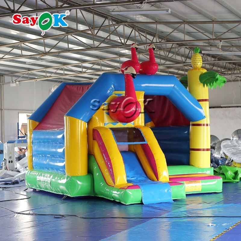 Flamingo Small Jumpy Castle Play Castle Used Bouncy Castle Indoor Inflatable Bounce Slides