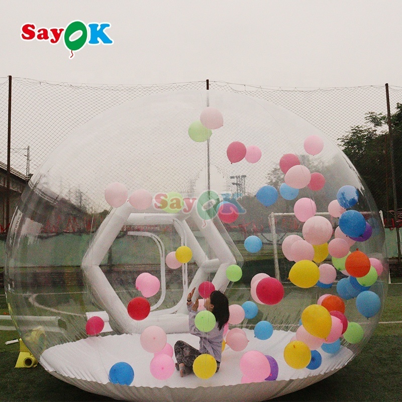 Kids party balloons funny house giant clear inflatable transparent dome bubble tent for glamping factory inflatable tent