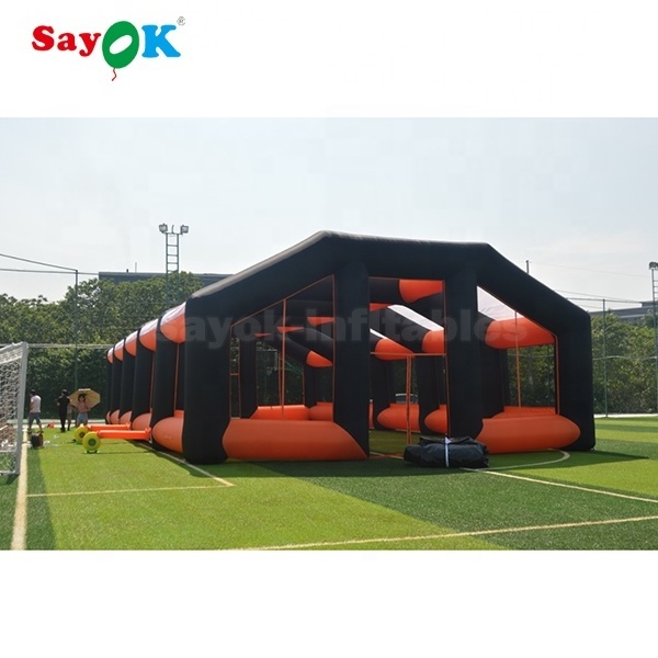 pvc tarpaulin sealed inflatable sports dome tent with canopy tennis court