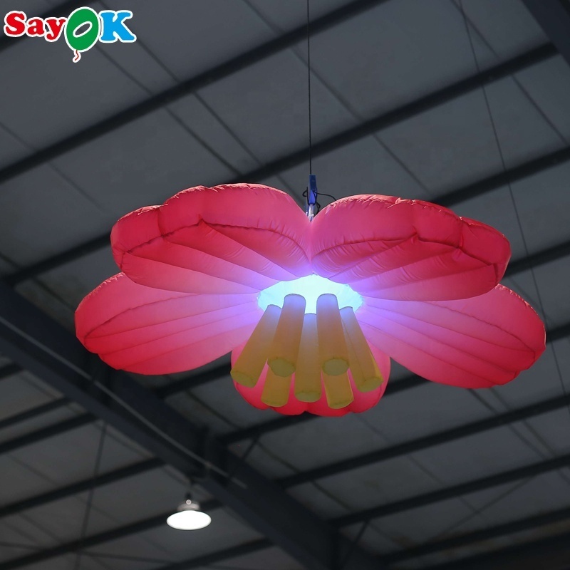 Hanging inflatable flower decorative supplies for party events yard garden inflatable flower ornaments