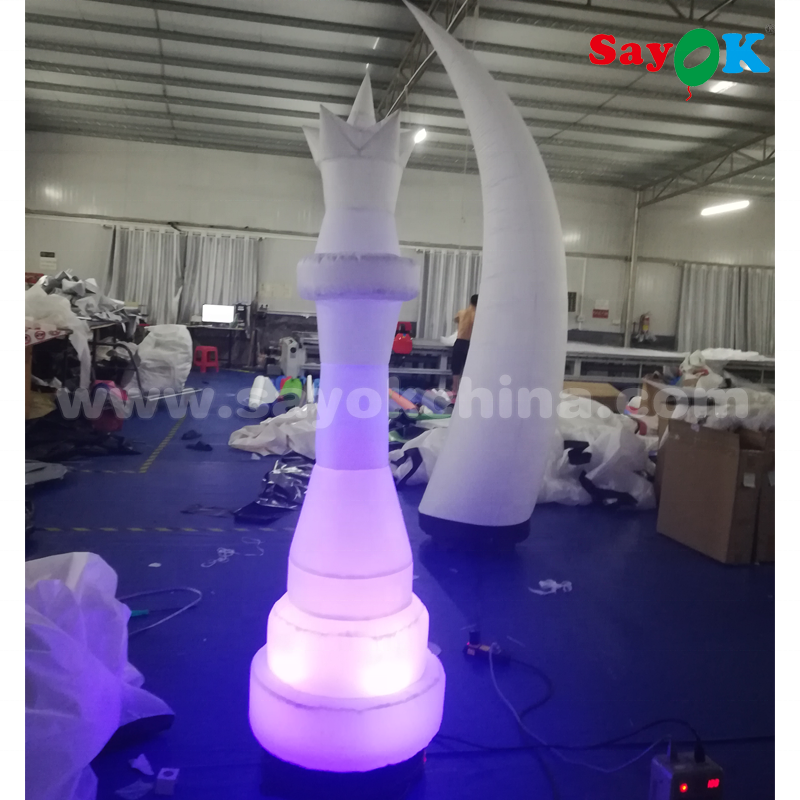 Sayok Inflatable Chess Game Giant Inflatable Led Chess Pieces For Advertising