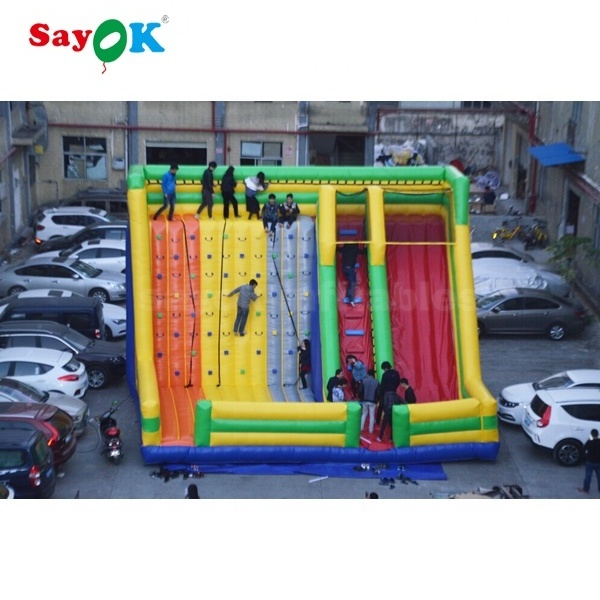 Outdoor Games Inflatable Rock Climbing Wall Slide Park Inflate Giant Inflatable Water Slides For Adult