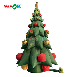 Giant inflatable Xmas tree christmas decoration inflatable tree colorful christmas tree with shinny ball