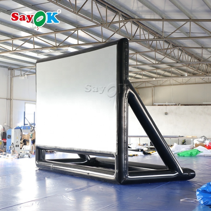 manufacturers custom large airtight floating inflatable movie screen for pool