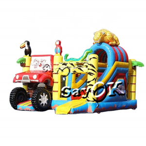 Safari Animal Theme Giant  Inflatable Bouncers Jolly Jumper Bounce House Kid Adult Bouncy Castle