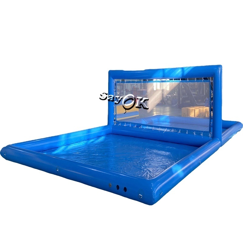 Airtight inflatable water volleyball court with water inflatable volleyball pool court for kids/adults