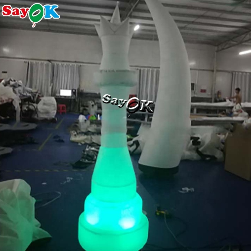 Sayok Inflatable Chess Game Giant Inflatable Led Chess Pieces For Advertising