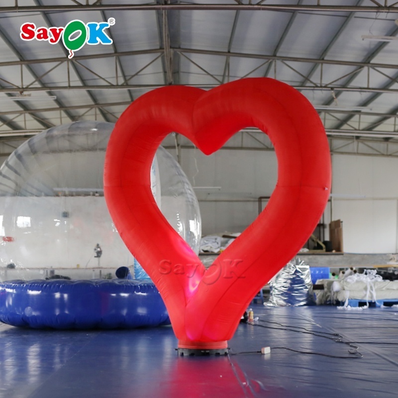 Inflatable Heart For Valentine's Day 2.5m Red Wedding Decorative Inflatable Giant Heart