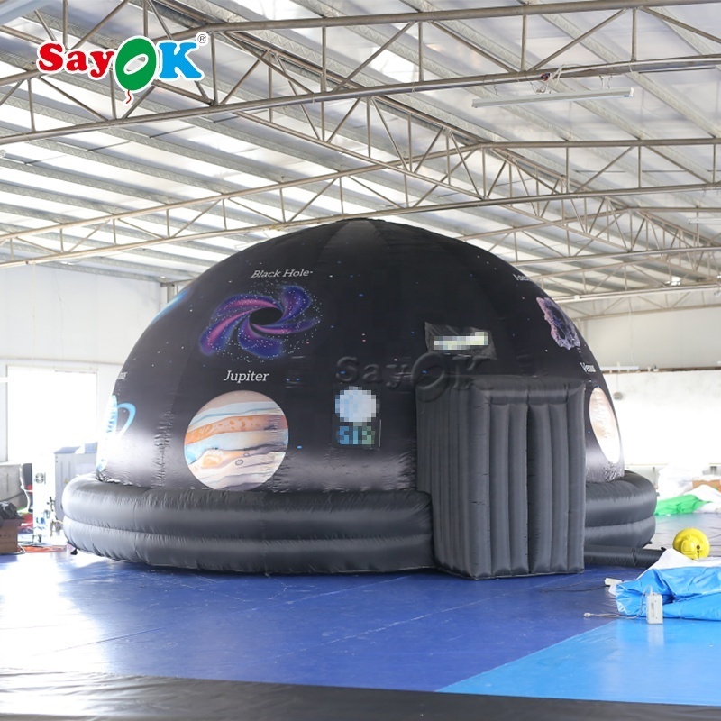 customized 6m/19ft solar system planetarium astronomy planet inflatable cinema concession tent