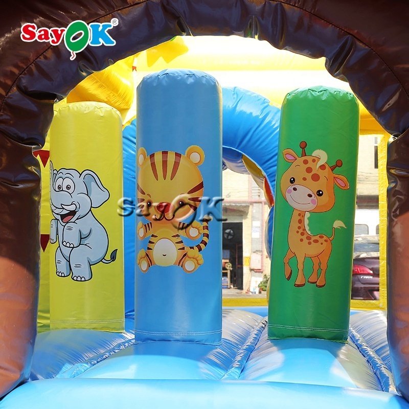 Safari Animal Theme Giant  Inflatable Bouncers Jolly Jumper Bounce House Kid Adult Bouncy Castle