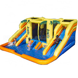 Inflatable Inground Swimming Pool Water Slides Double Lane Inflatable Dual Slide Pool Inflatable Water Slides