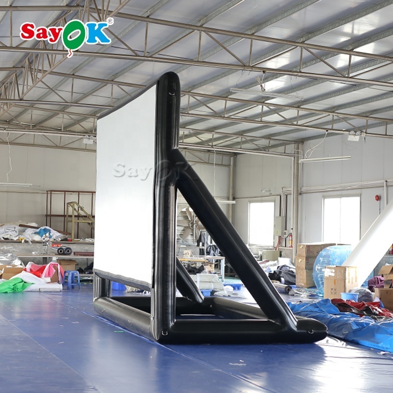 manufacturers custom large airtight floating inflatable movie screen for pool