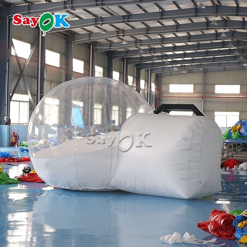 Single Tunnel Inflatable Bubble Tent Family Camping Clear Inflatable Dome Bubble Lawn Tent Picnic Bubble Tent