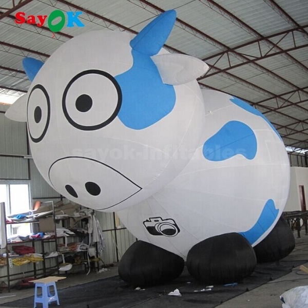 giant animal advertising inflatable cow milka