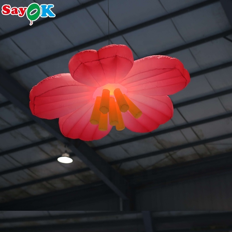 Hanging inflatable flower decorative supplies for party events yard garden inflatable flower ornaments