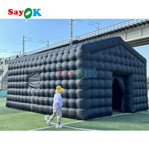 Factory wholesale inflatable disco light nightclub tent black party cube bar tent inflatable night club tent for sale