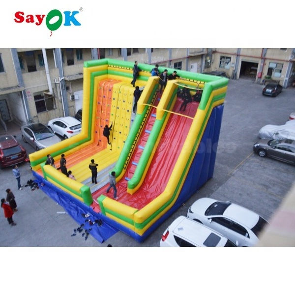 Outdoor Games Inflatable Rock Climbing Wall Slide Park Inflate Giant Inflatable Water Slides For Adult