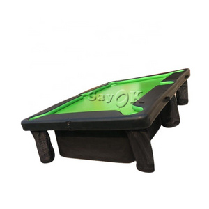 0.9mm PVC Inflatable Pool Table Inflatable Snooker Table With Stand Air Sealed Billiard Table