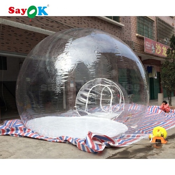 Single Tunnel Inflatable Bubble Tent Family Camping Clear Inflatable Dome Bubble Lawn Tent Picnic Bubble Tent